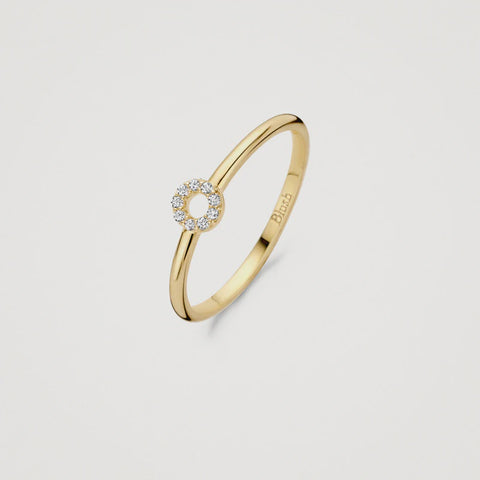 Blush AP 14ct Gold Zirconia Wheel Stacking Ring