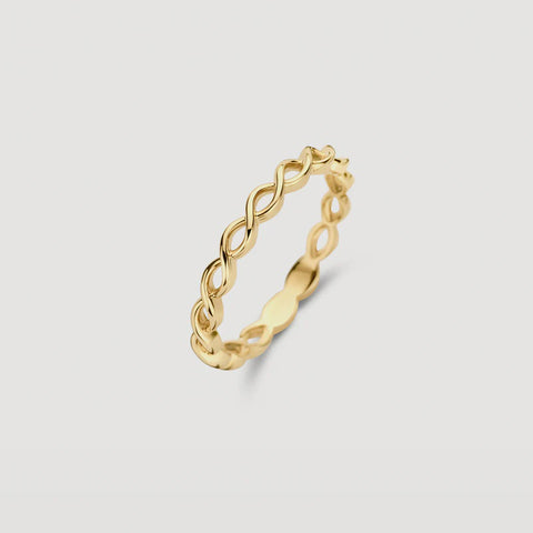 Blush AP 14ct Gold Entwined 2.6mm Stacking Ring