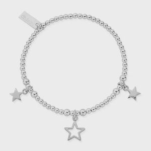 ChloBo Silver Triple Star Bracelet
