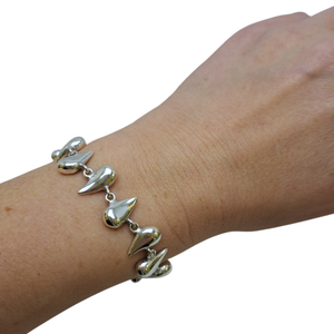 Sterling Silver Shark-Tooth Bracelet