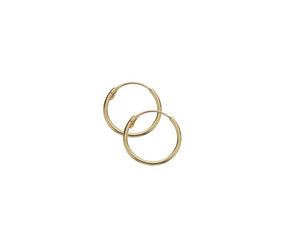9ct Gold 14mm Light Creole Sleepers