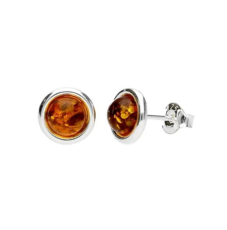 Amber 9mm Circle Earrings