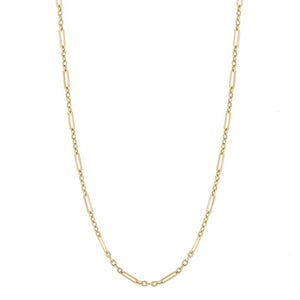 9ct Yellow Gold Small Elongated Link Necklace