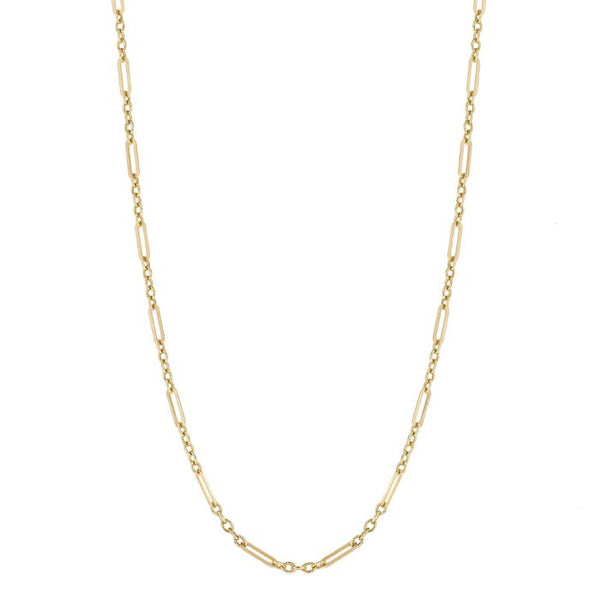 9ct Yellow Gold Small Elongated Link Necklace