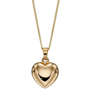 9ct Yellow Gold Heart Locket Pendant