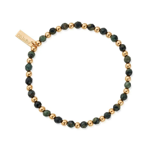 ChloBo Men's Gold Kambaba Jasper Ball Bracelet