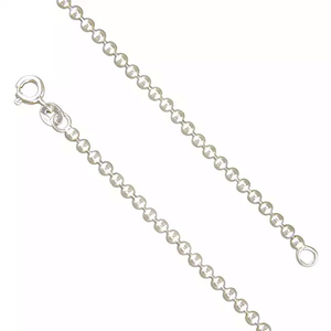 Sterling Silver Heavy Bead 20" Chain