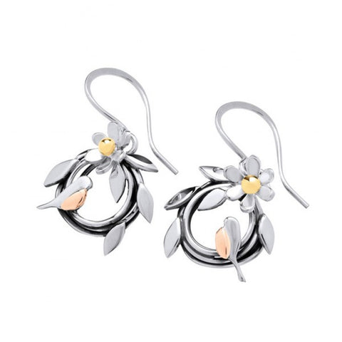 Silver & Gold Ruben the Robin Earrings