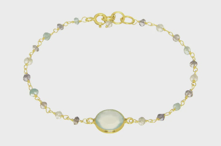 Sara Chalcedony Pendant Bracelet