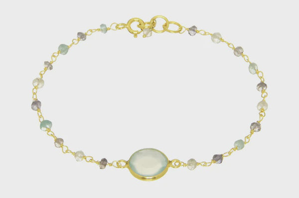 Sara Chalcedony Pendant Bracelet