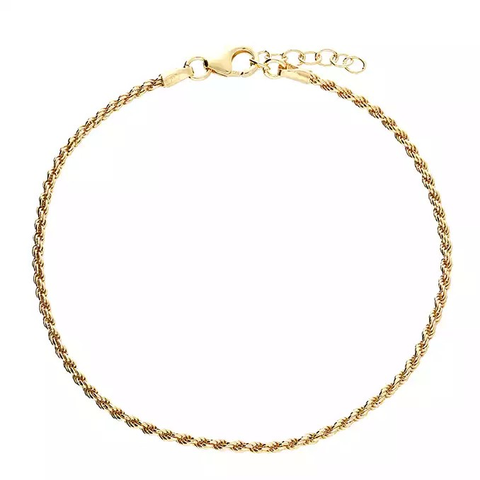 Gold Plated Delicate Rope Chain Bracelet