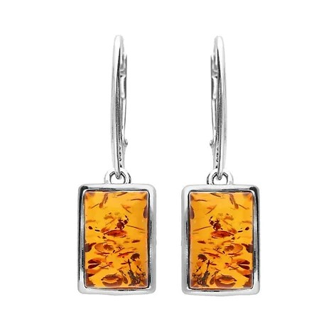 Amber Medium Rectangle Earrings