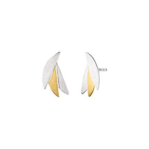 Trio of Leaves Stud Earrings