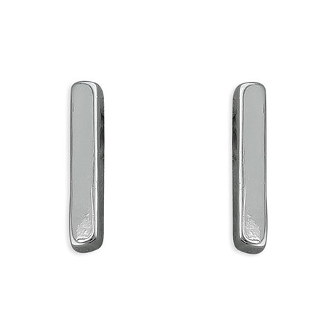 Sterling Silver Small Silver Bar Studs