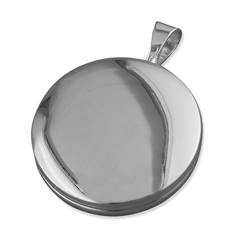 Sterling Silver Rhodium Plated Plain Locket