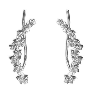 Sterling Silver Multi-Star Climber Earrings