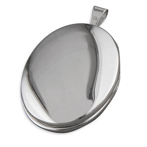 Sterling Silver Oval Locket Necklace