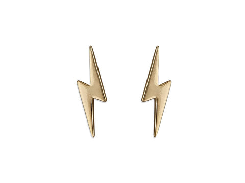 Gold Lightening Bolt Stud