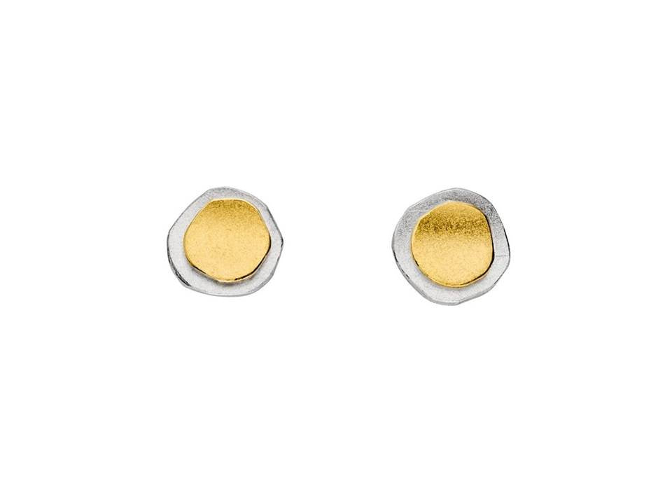 Silver & Gold Stud Earrings