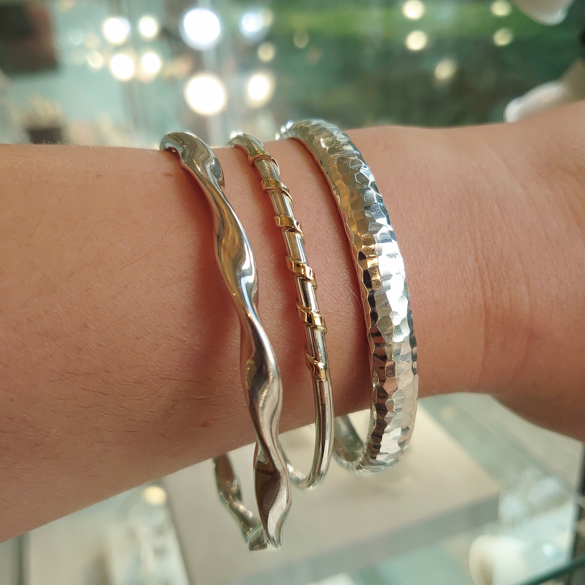 Chunky Silver Bangle, Hammered Silver Bangle, Oval Bangle, Silver Bangle, Hallmarked Bangle, shop Textured Bangle, Weighty Bangle, Gift For Her