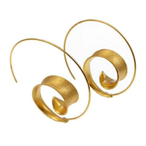 Gold Plated Curl Earrings