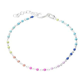 Sterling Silver Rainbow Bead Bracelet