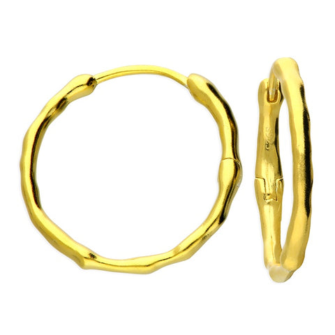 Gold Plated Molten 23mm Hoop