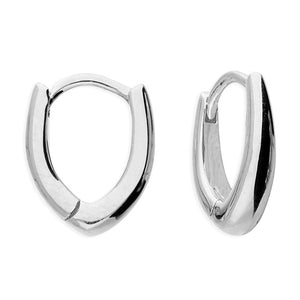 Silver Mini 'V' hinged Huggie Earrings