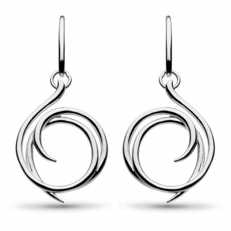 Kit Heath Silver Helix Wrap Drop Earrings