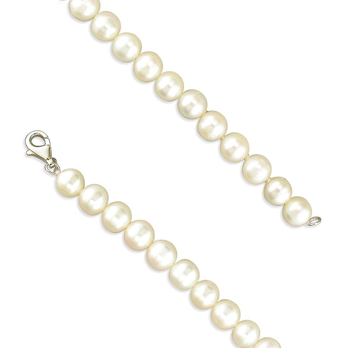 Silver Freshwater Pearl Necklace - 46cm/18in