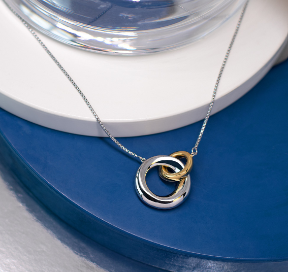 Kit Heath Bevel Interlocking Circles Necklace