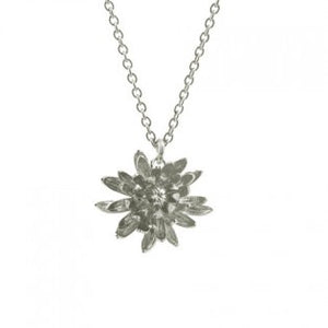 Alex Monroe Silver Chrysanthemum Flower Necklace - CYN4/S