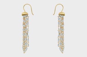 Pomegranate Apatite Tassel Gemstone Earrings