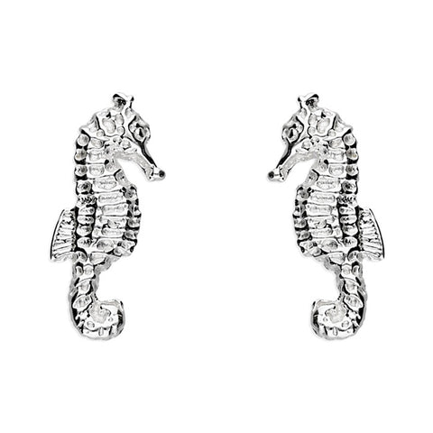 Sterling Silver Small Seahorse studs