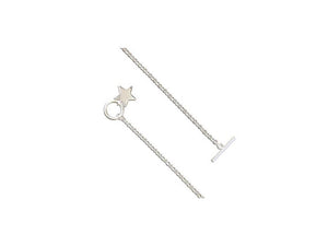 Sterling Silver T-Bar Star Necklace