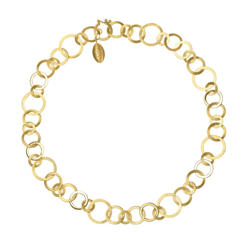 Tezer Brushed Circles Necklace