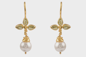 Fifi Peridot & Pearl Earrings