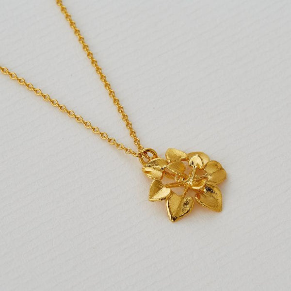 Alex Monroe Heart Shaped Leaf Rosette Necklace WILDE JEWELLERY