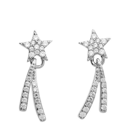 Silver Shooting Star Studs