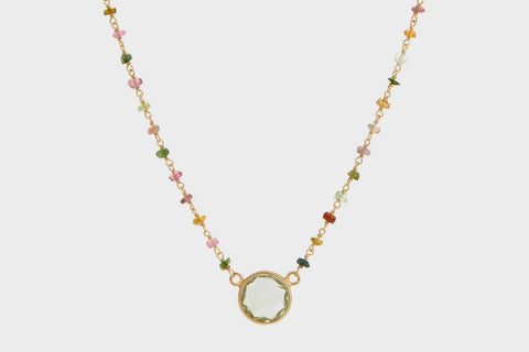 Sara Green Tourmaline Gemstone Necklace